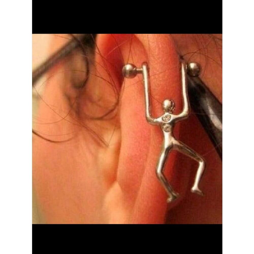 Silver Climber Dangle Ear Cuff R 531
